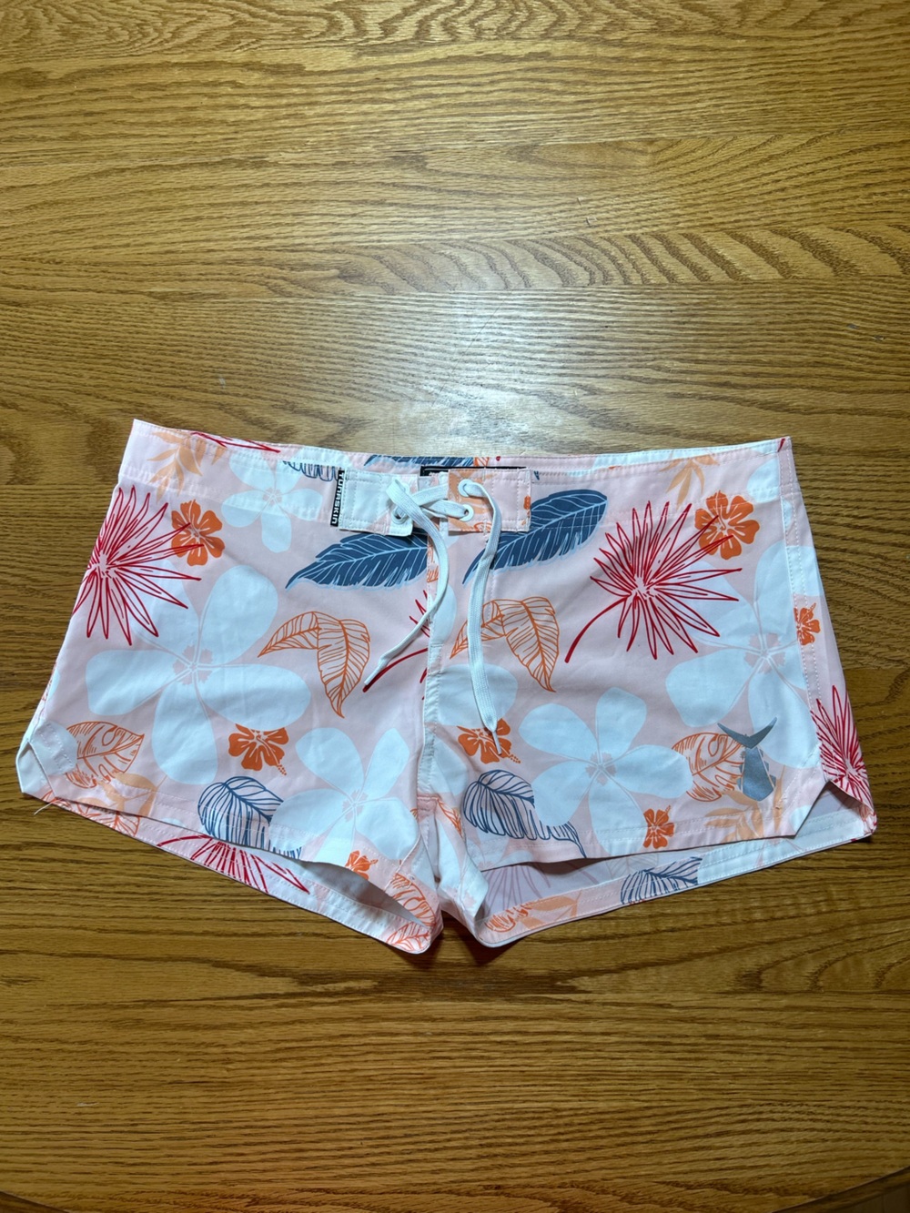 Women’s TunaSkin Apperal Co Floral Swim Shorts in Pink and Orange Size Large